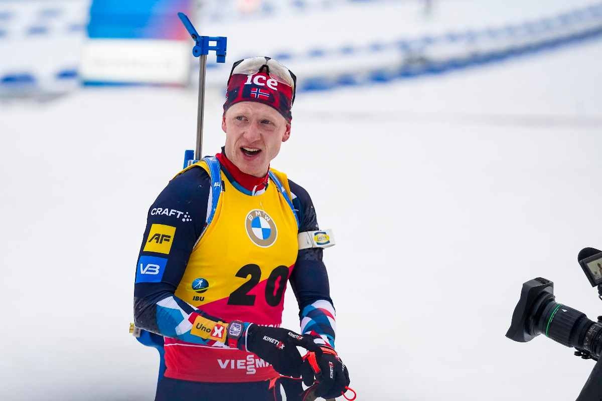 Johannes Bo al poligono di Biathlon